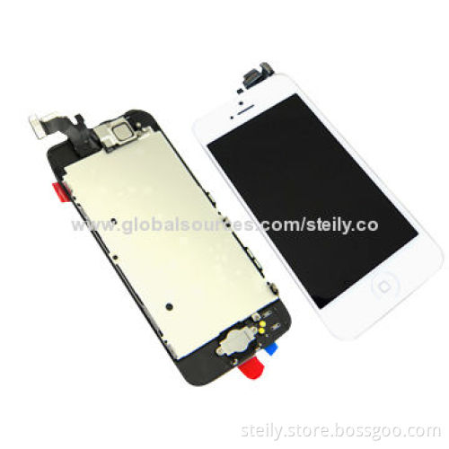 LCD Screen Display Assembly for iPhone 5, with Digitizer and Small Parts, White and Black Color